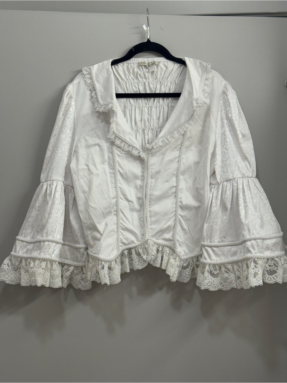 White Victorian-Inspired Women's Blouse Ren Faire Corset Top
